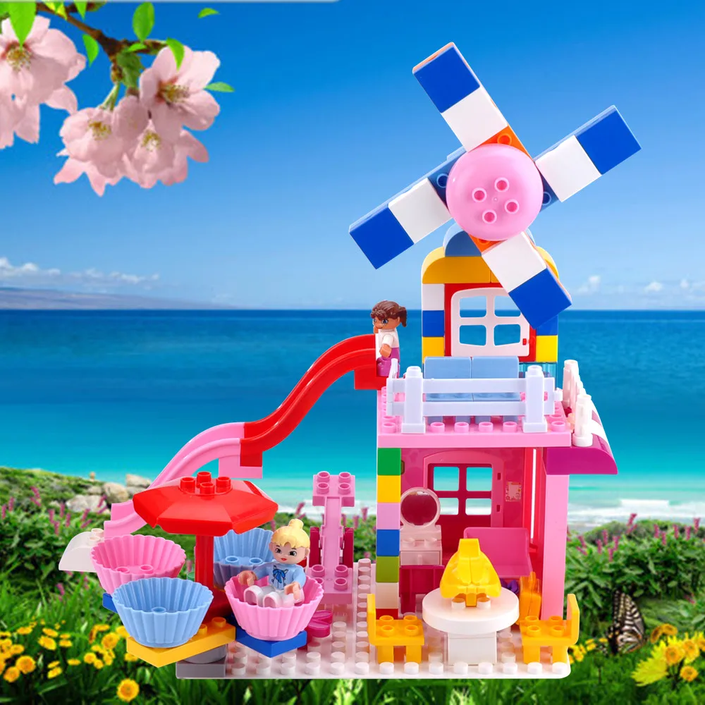 95 шт DIY Дом отдыха строительные блоки игрушки Совместимые legoe duplue части мальчик