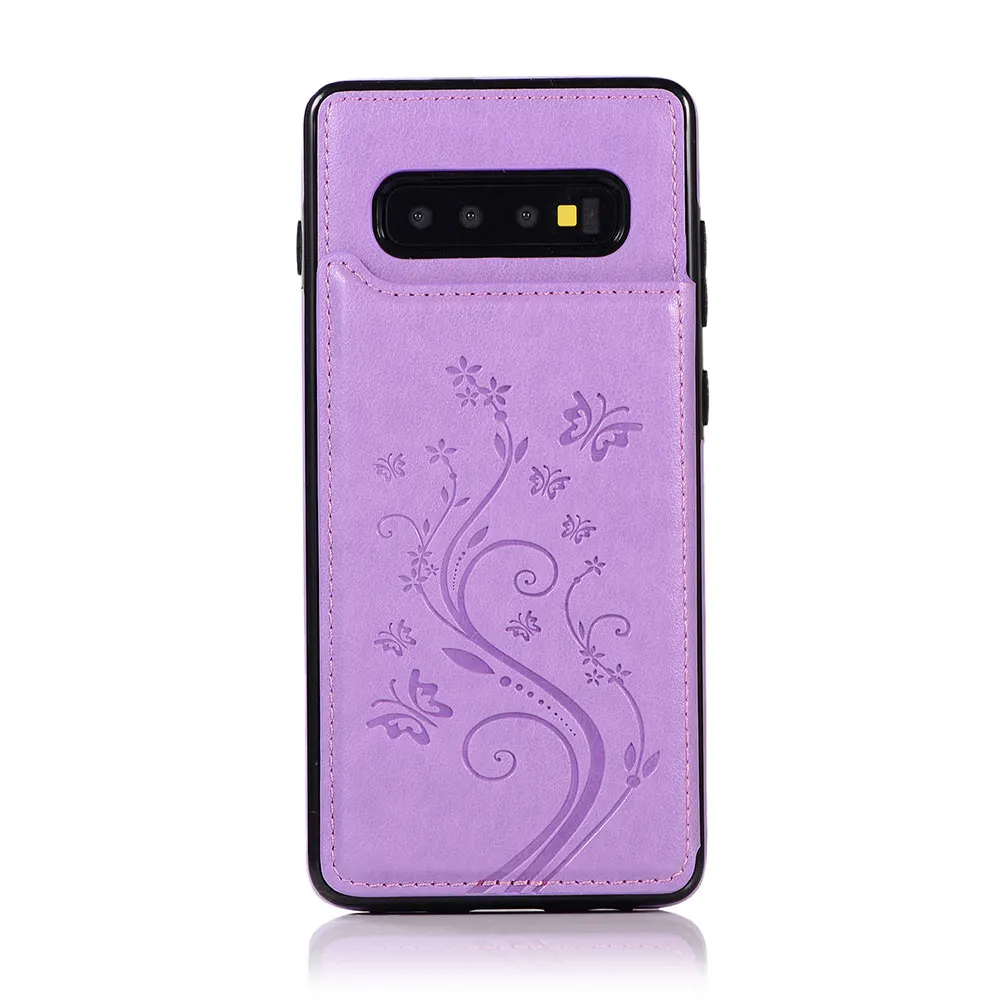 Чехол KISS в винтажном стиле из искусственной кожи чехол s для samsung Galaxy S8 S9 S10 Plus S10e слот для карт чехол для телефона samsung Note 9 8 чехол - Цвет: Прозрачный