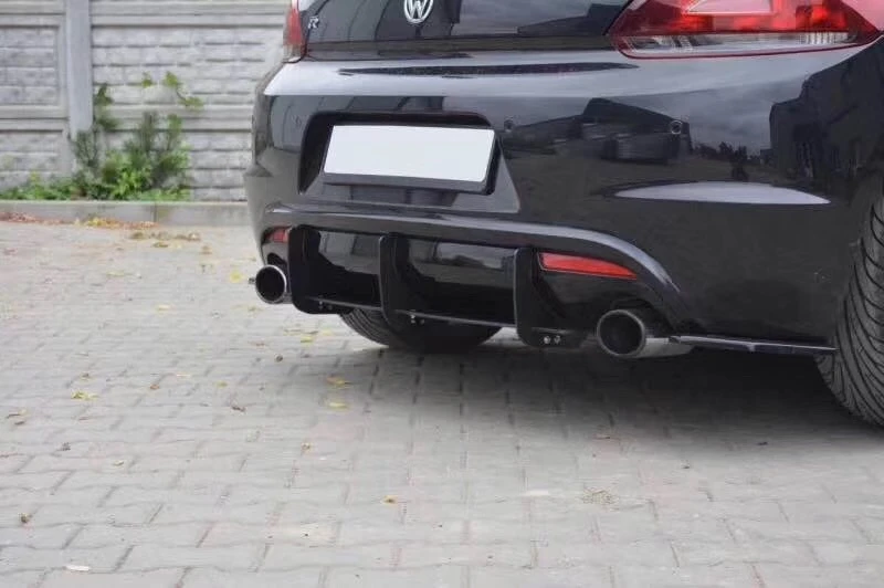 Для Volkswagen Scirocco ABS задний бампер диффузор бампер 2009-- Комплект кузова задний спойлер(только R