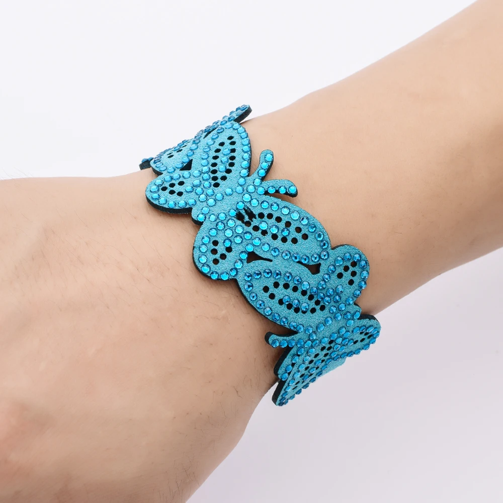 Женский широкий кожаный браслет и в стиле панк для вечеринок женские браслеты