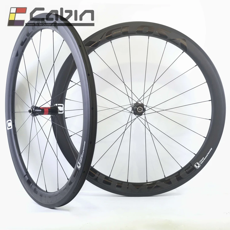 Velosa Ultimate 50 Асимметричный мм полный углеродный велосипедный комплект колес 700C