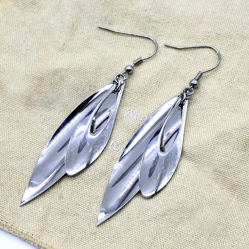 Женские круглые серьги AMUMIU Серебристые с металлическими очаровательными