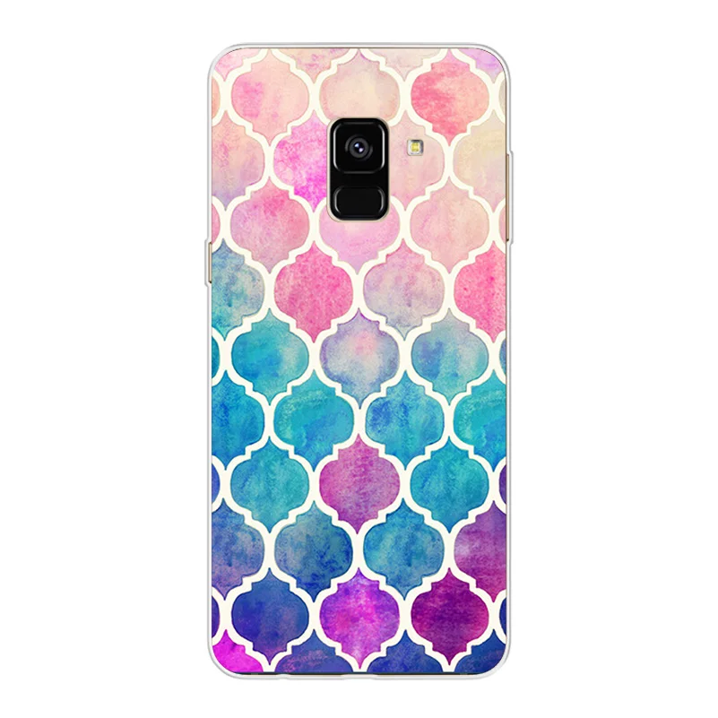 ciciber Cover For Samsung Galaxy A8 A7 A5 A6 A9 A3 2018 2017 2016 A6S Plus Star Phone Cases Soft TPU Color Background Pattern |