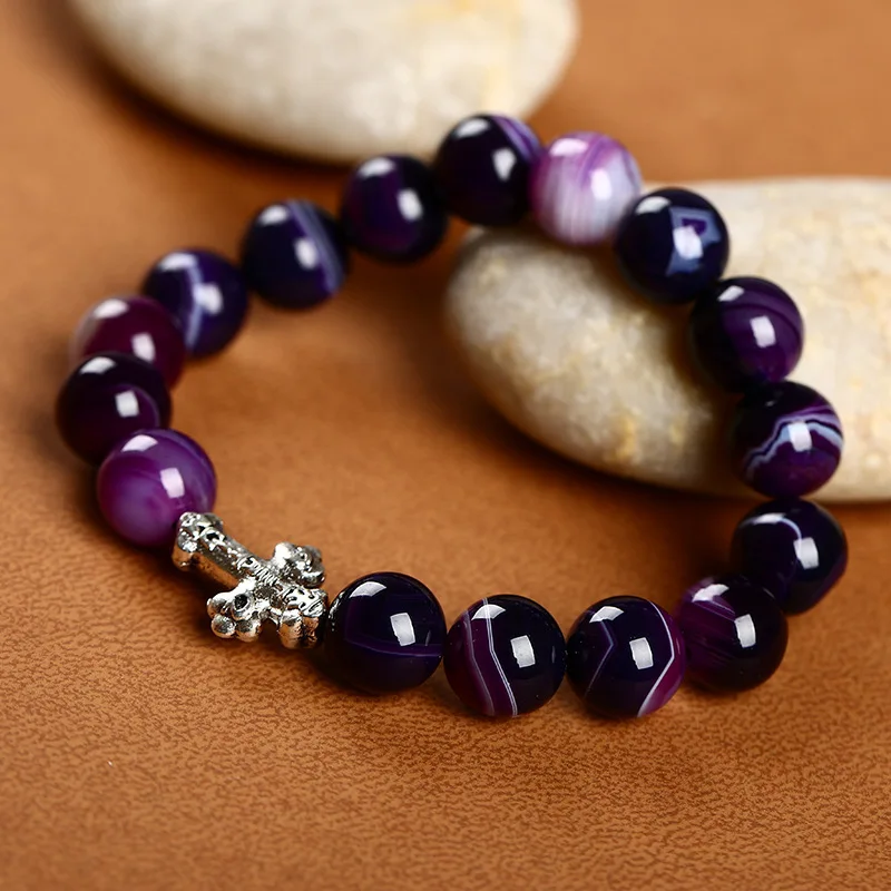 Браслет из натурального оникса с тигром голубой песчаник лава-рок