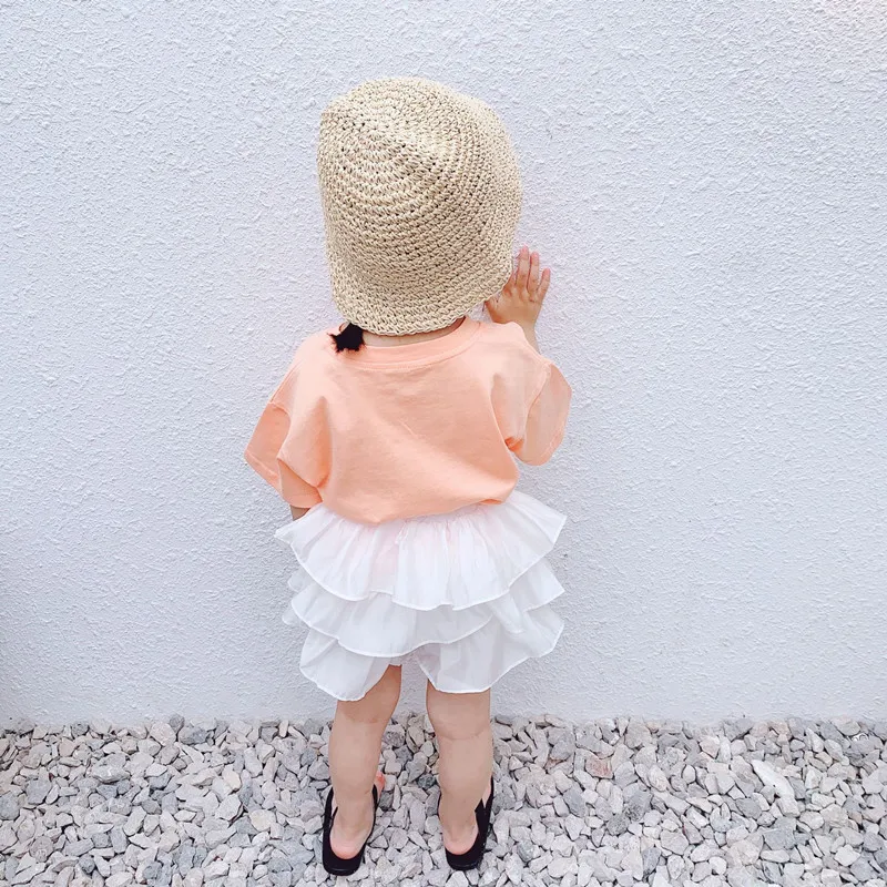 Повседневные футболки для девочек с буквенным принтом хлопковые короткими