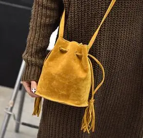 Женская наплечная сумка с кисточками осень зима|women shoulder bag|shoulder bagsbag women |