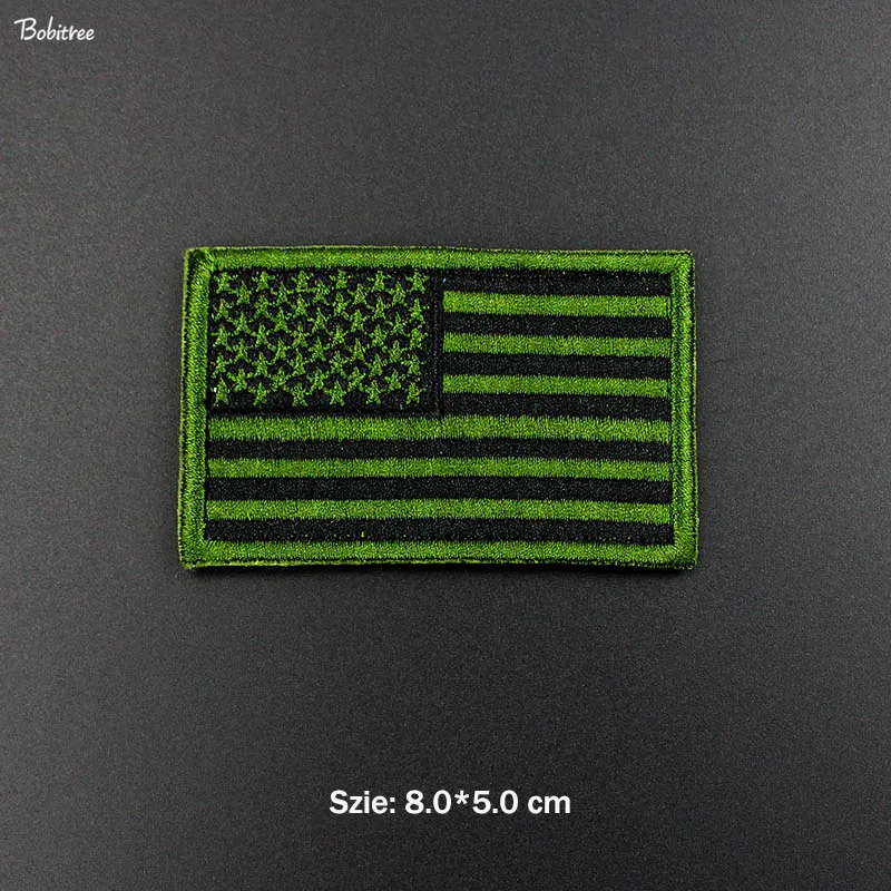 1pcs as photo Вышитый Крюк Петля американский флаг США нашивки военный тактический Каратель значок для тканевых сумок наклейки на рюкзак - Цвет: 1pcs as photo