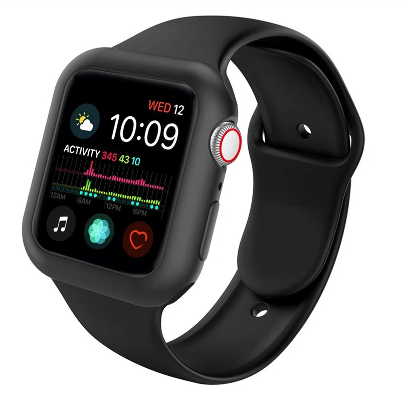 Напульсники для Apple Watch группа 40 мм 44 мм с ТПУ чехол Мягкий Спорт Силиконовый ремешок для iWatch серии 4 /3/2/1 издание браслет