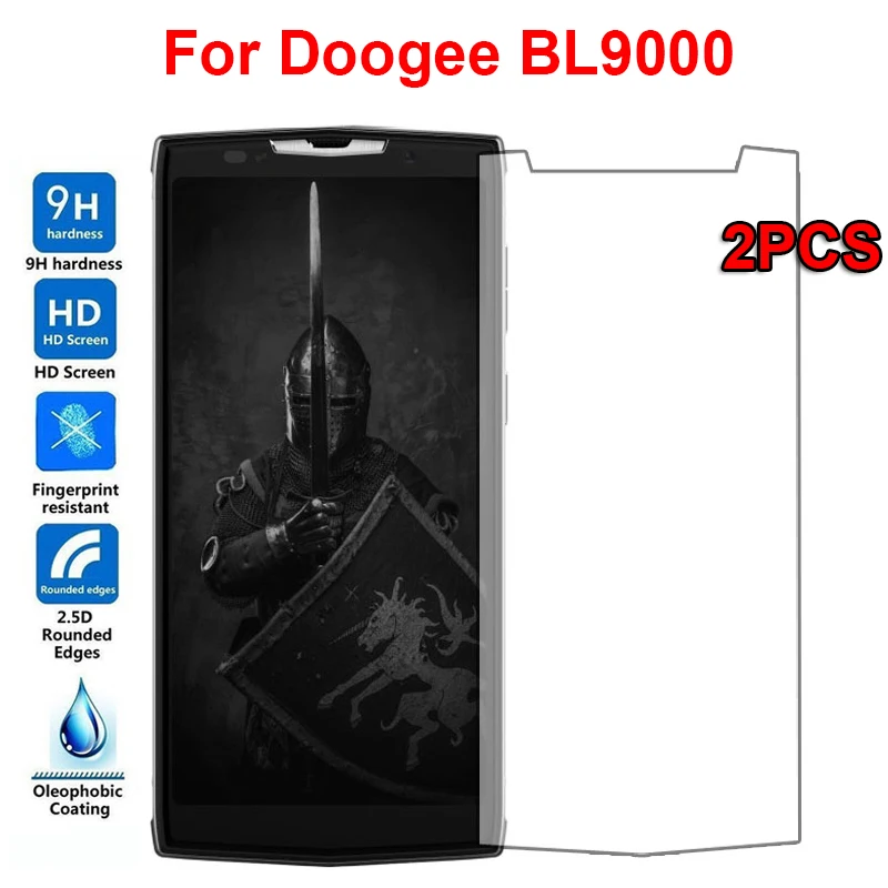 2 шт. Для Doogee BL9000 Защитная пленка для экрана из прозрачного стекла 9H передняя ЖК