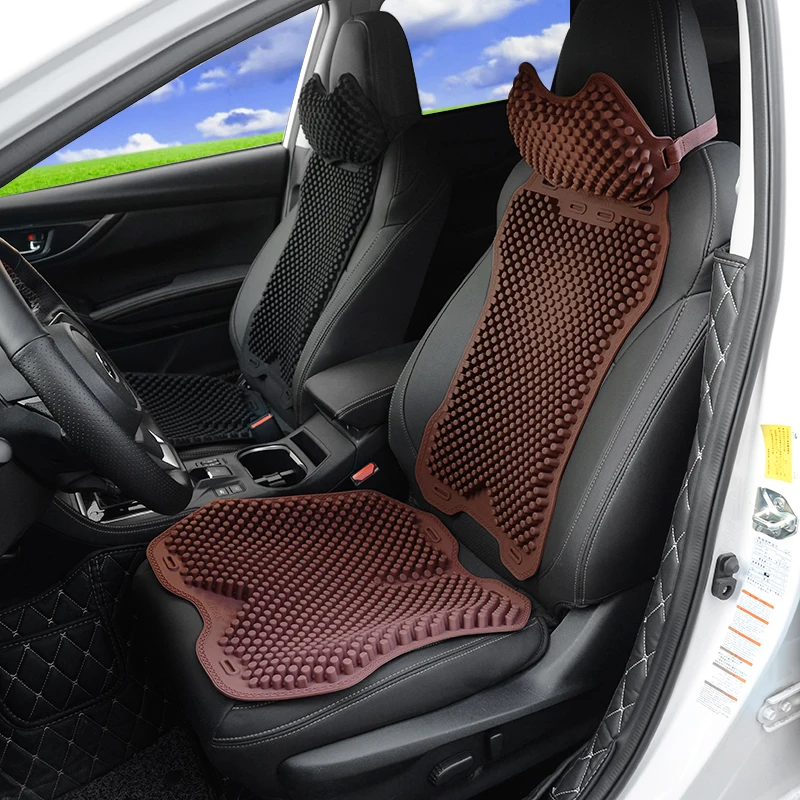 QHCP силиконовый гель Универсальный Автомобильный домашний офис 3D дышащий массажный Чехол для сидения спинка подушка стул классный коврик авто шейный столб коврик