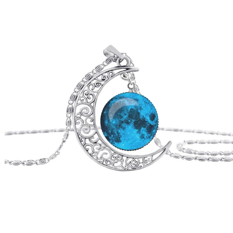 SUTEYI модные подвески в виде планеты из стекла кабошона винтажные ажурные лунные