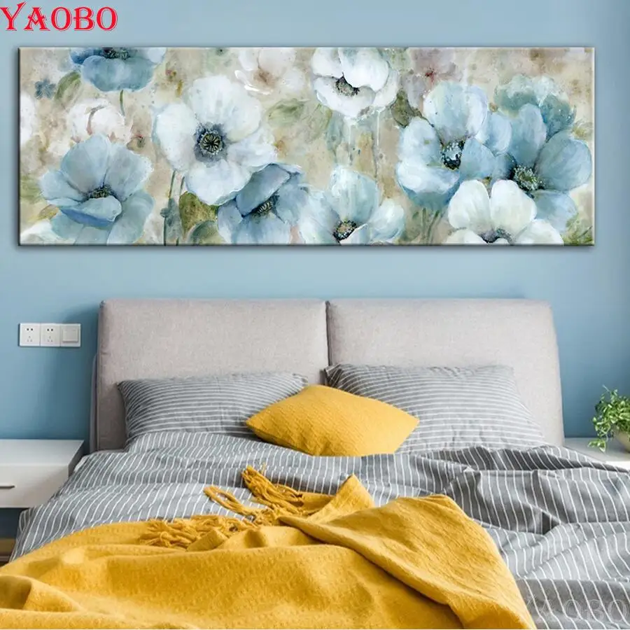 square round Diamond Embroidery Magnolia watercolor 5D diy Painting Cross Stitch 3d picture Mosaic home Decor | Дом и сад