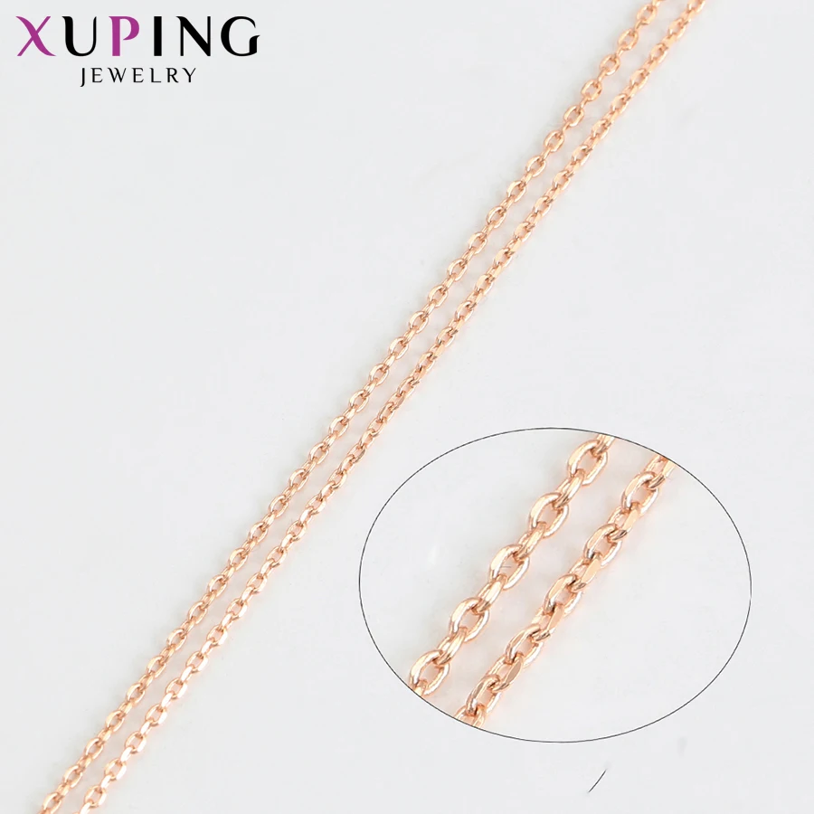 Xuping элегантное позолоченное ожерелье с цепочкой из розового золота модные