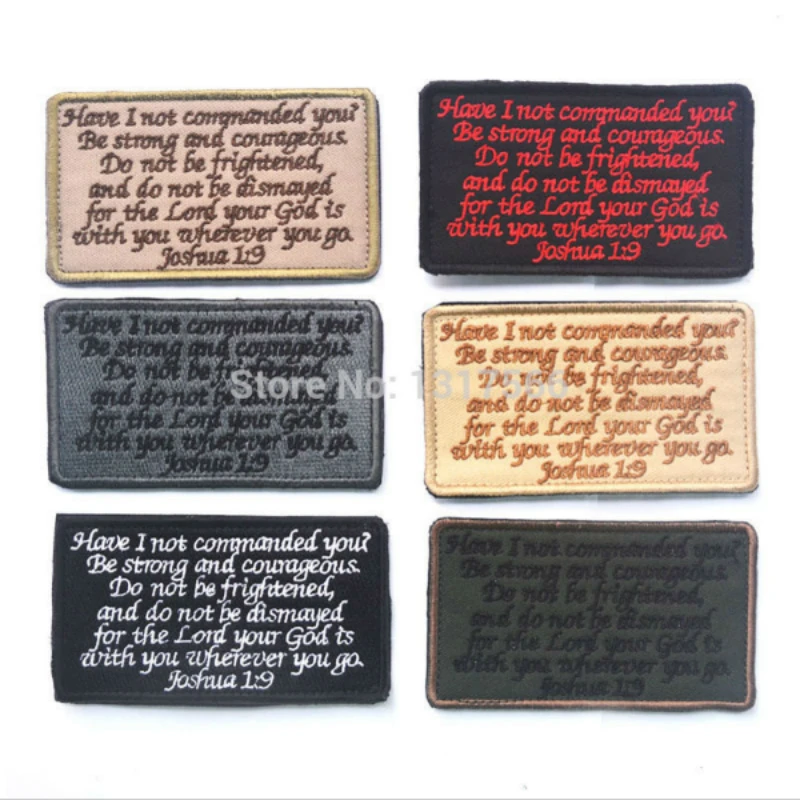 Вышитая эмблема библейские поговорки вышитые нашивки военные тактические