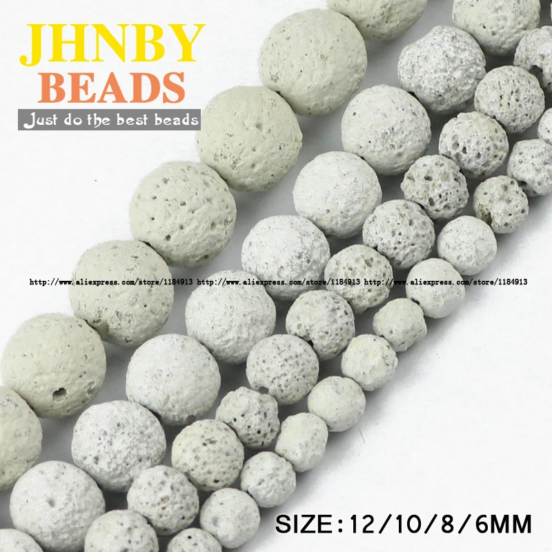 Бусины JHNBY из натурального вулканического камня 6/8/10/12 мм|stone beads|natural stone beadsbeads for
