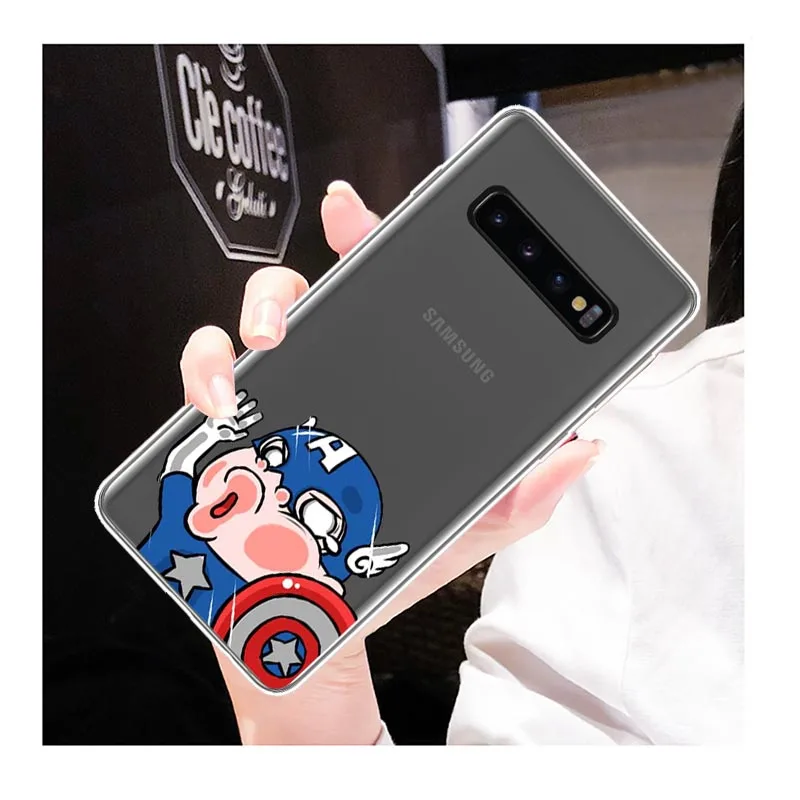 Силиконовый чехол для телефона Samsung Galaxy S10 S9 S8 S7 S6 Plus Lite edge мягкий задней панели с
