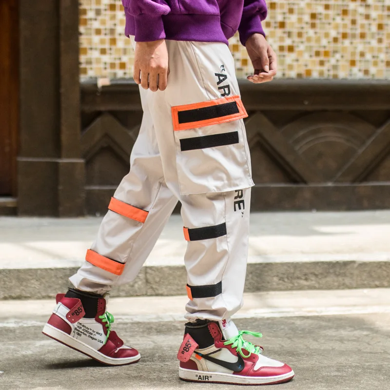 

Men's Side Pockets Cargo Harem Pants 2019 Hip Hop Casual Male Tatical Joggers Trousers Fashion Casual Streetwear Pants