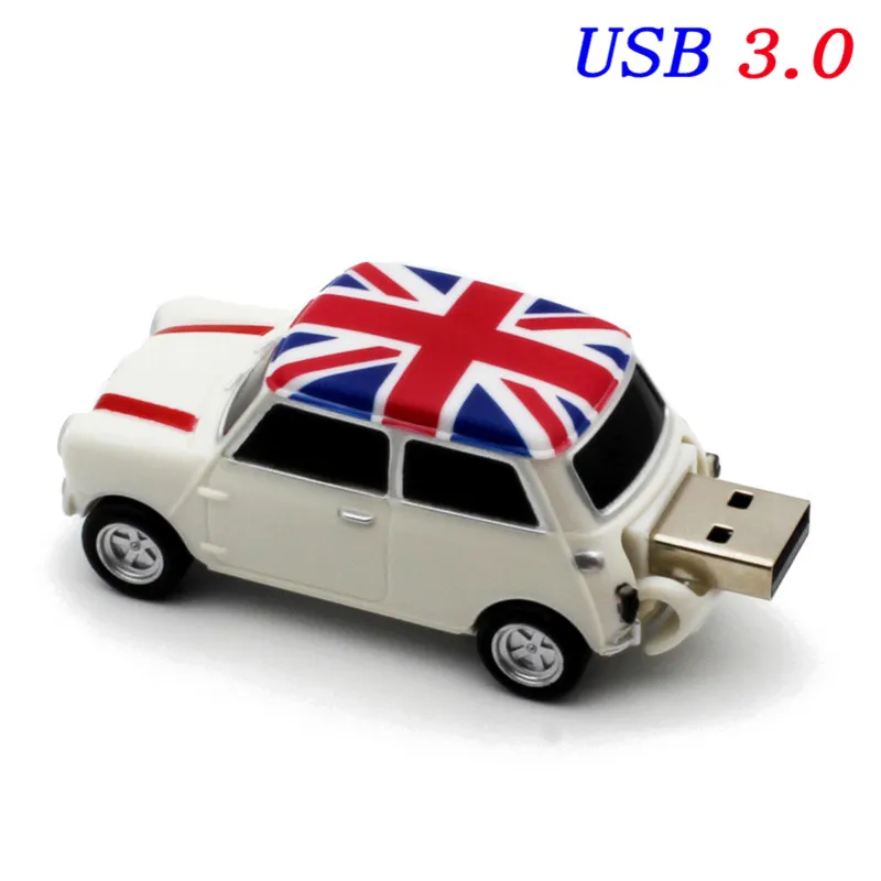 Корабль Symulacja samochodu 64 ГБ, USB, мини Kreatywny Cooper Samochody Modelu usb 3,0 флэш-карта памяти, Флеш накопитель 16 ГБ 32 ГБ 64 ГБ - Цвет: Mini (white)