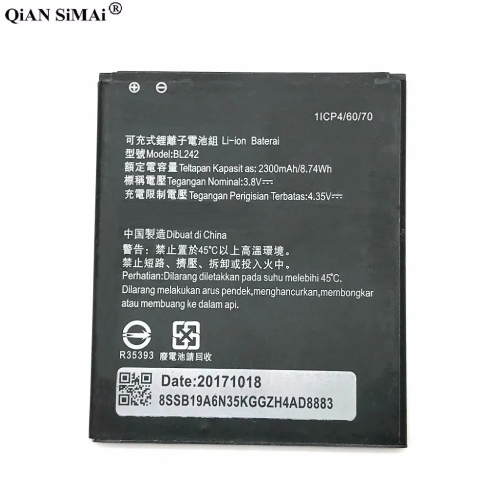 Новый BL 242 аккумулятор BL242 для Lenovo K3 K30 W T A6000 A3860 A3580 A3900 A6010 Plus 3 8 V 2300mAh Мобильный