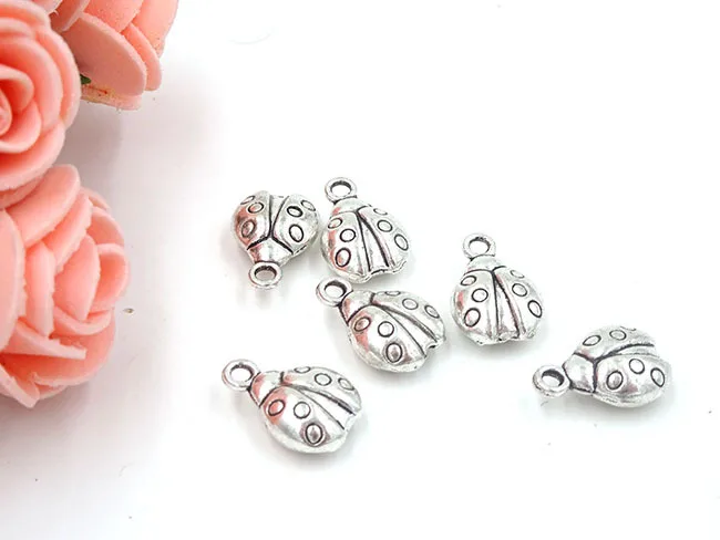 15*10 мм Подвески Божья коровка Модные металлические подвески для изготовления