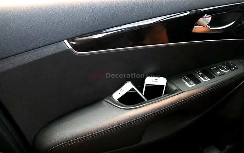

Accessories NEW!! For Kia Sorento 2016 Inner Door Storage Box Cover 4pcs