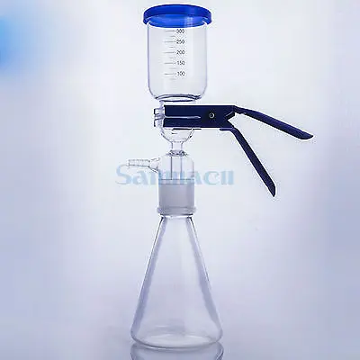 

500ML Membrane Glass Filter Apparatus Set with Funnel and Flask Sand Core Equip