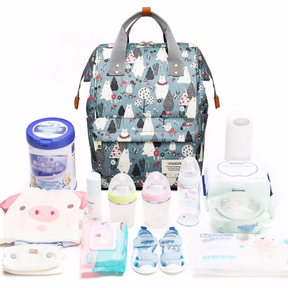 

Diaper bag Maternity Bag Large Capacity Waterproof Nappy Bags Mummy Maternity Travel Backpack Nursing Bag with free Hook wet bag