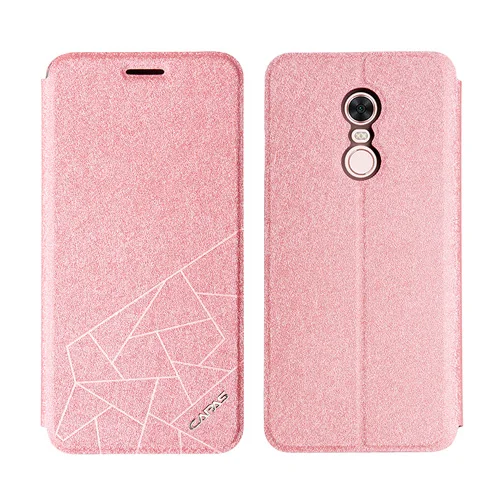Pink Смарт-чехол Xiaomi Redmi Note 5 Snapdragon 625 чехол флип-чехол из искусственной кожи чехол Redmi 5 плюс Чехол Стенд защитный щит противоударный - Цвет: Pink