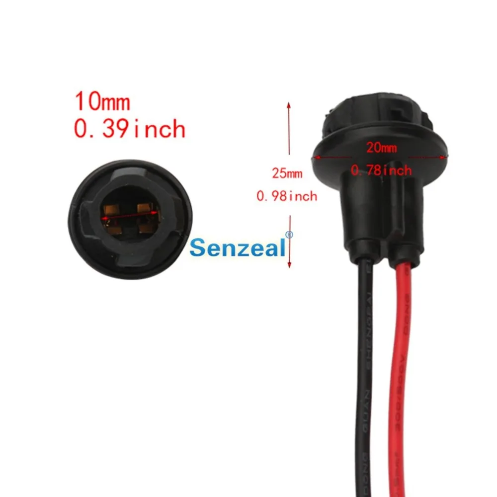 Держатель лампы SENZEAL T10 1 комплект (6x/12x) медный провод силиконовый гелевый разъем