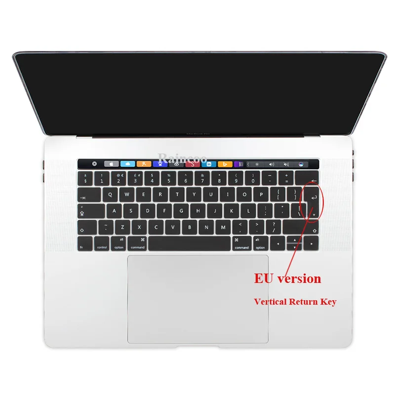 Для Macbook Touch Bar 13 15 A1706 A1989 A1707 силиконовый чехол для клавиатуры TouchBar Европейская