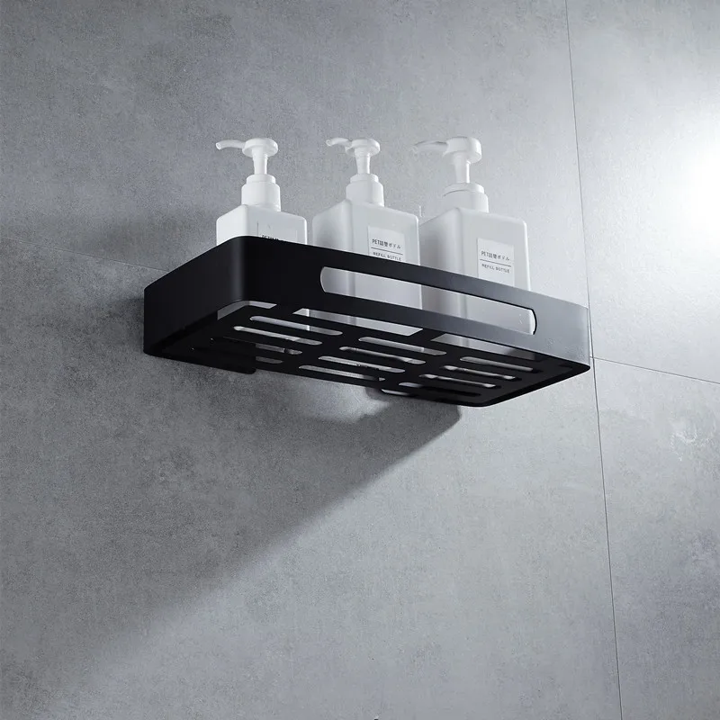 Черная угловая полка для ванной комнаты из нержавеющей стали 304 душа бутылка