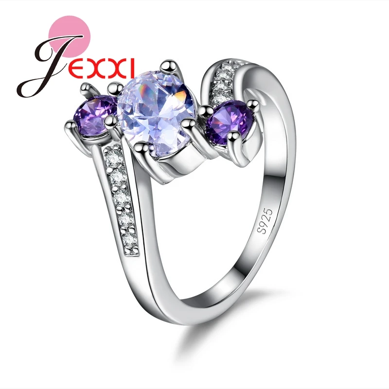 Фото Элегантные романтические дизайнерские Свадебные обручальные кольца JEXXI для