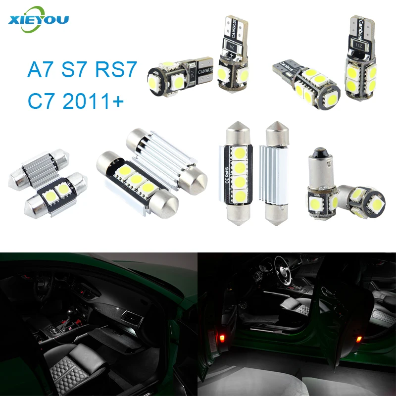 Семейпосылка осветительных приборов 13 шт. для Audi A7 S7 RS7 C7 (2011 +)|interior light|led light interiorled