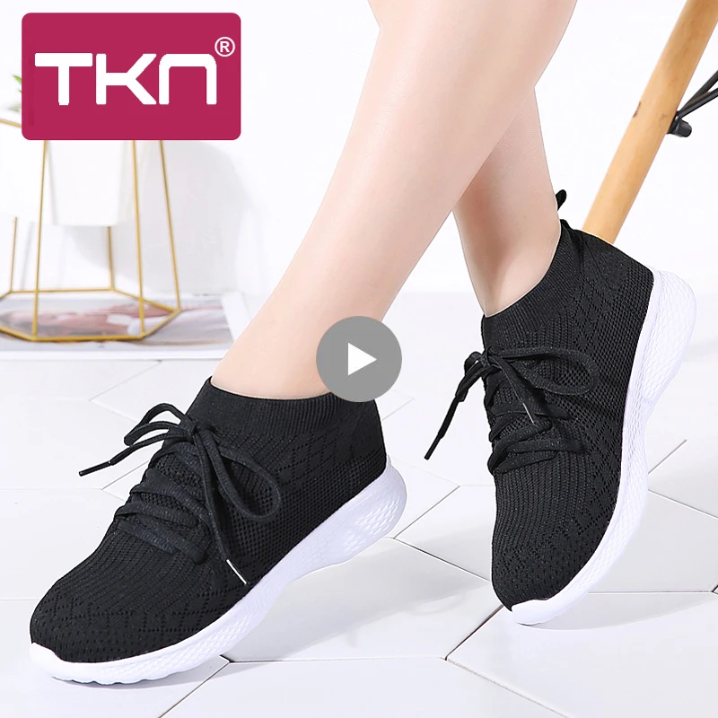 Женские кроссовки на плоской подошве TKN повседневные из дышащей сетки tenis feminino 2988
