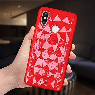 Red Чехлы для телефонов LOVECOM для Xiao mi 9 9SE mi 8SE 8 Lite A1 A2 mi x 2S Max 3 Red mi Note 7 4X 4A 5 3D Алмазная текстура мягкая задняя крышка - Цвет: Red