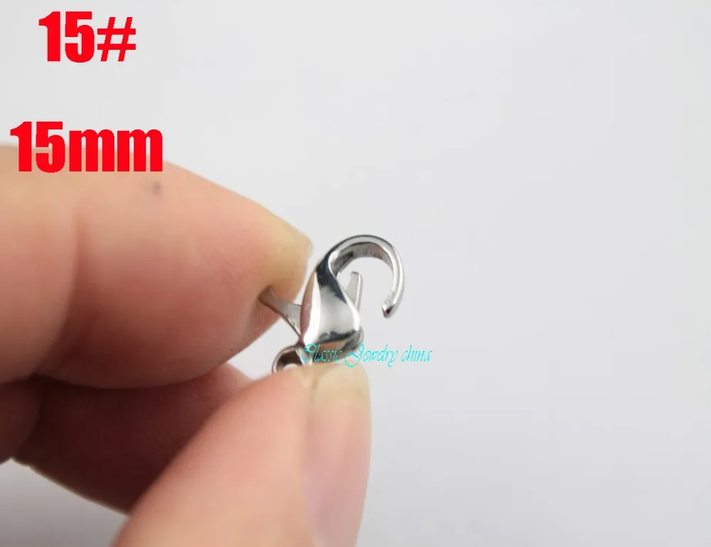500 шт. хороший полировать 9#-10#-11#-12#-13-15# нержавеющая сталь застежкой омар ювелирные изделия крючок аксессуары части