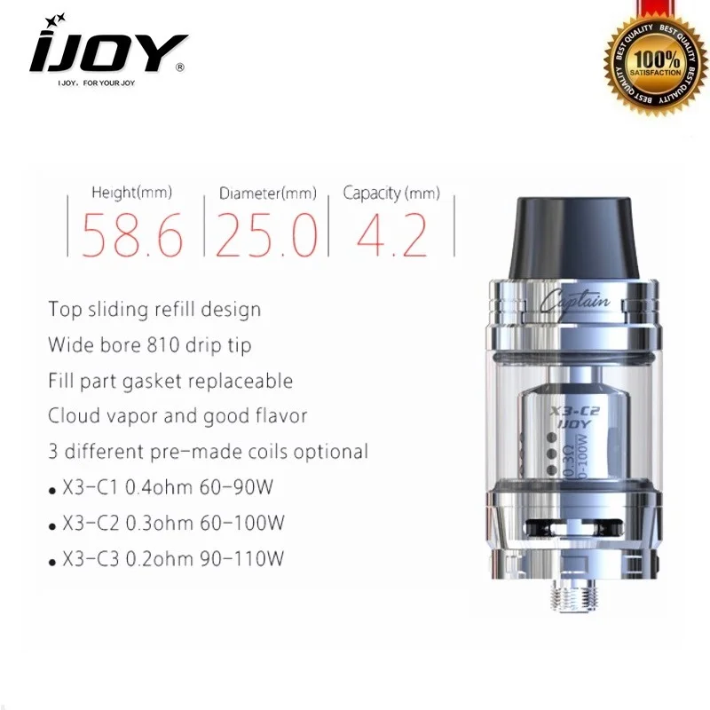 Оригинал IJOY Diamond PD270 234 Вт Vaping электронные сигареты Kit Diomond TC поле Mod с капитаном X3S
