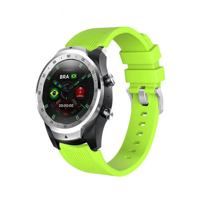 22 мм силиконовый браслет моющиеся часы ремешок Замена для Ticwatch Pro QJY99