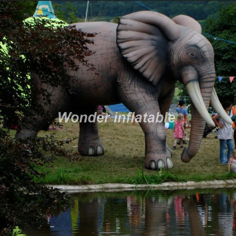 

2018 new arrival 5m full printing oxford giant inflatable elephant cartoon from China supplier