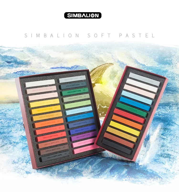SIMBALION 60/48/36/24/12 видов цветов Длинные мягких пастельных мастер Пастель DIY Краска для волос Цветной Мел Художественные рисовальные принадлежности