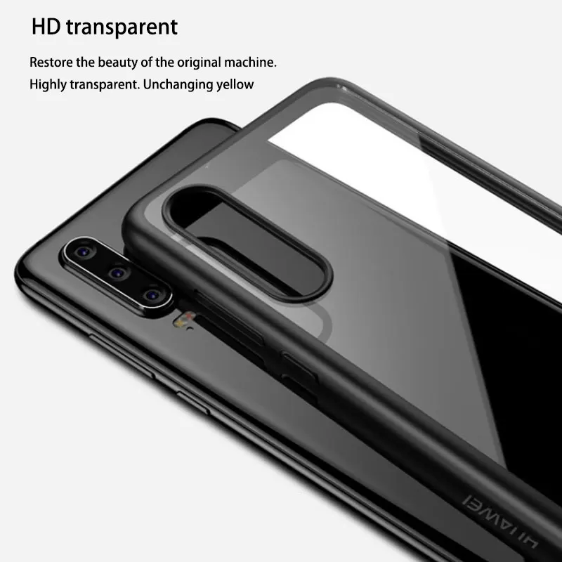 Тонкий прозрачный чехол с защитой от царапин для Huawei P30 P30pro P30lite Роскошный деловой