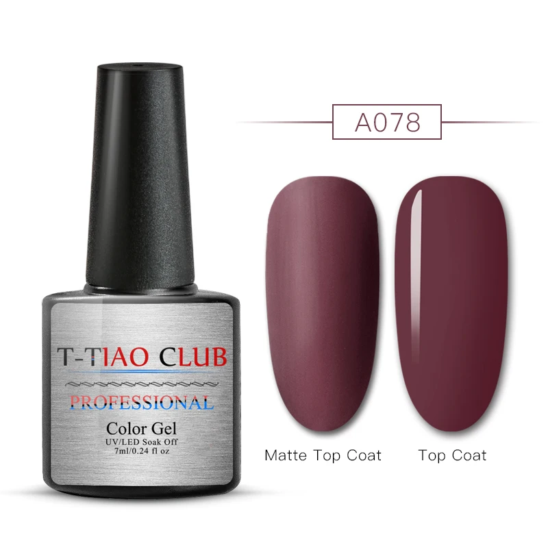 AAM30374 T-TIAO CLUB, 7 мл, матовое верхнее покрытие, счастливый цвет, Полупостоянный Гель-лак, УФ светодиодный, лампа, долговечный, отмачивается, Гель-лак для ногтей - Цвет: AAM30374