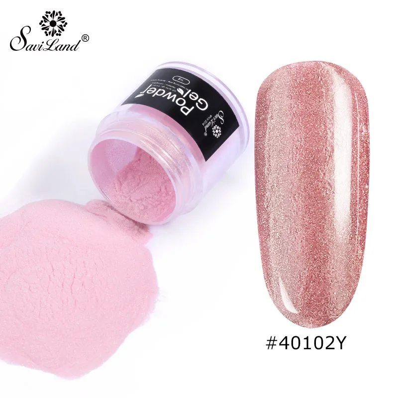 Saviland 10 г градиент французский 12 цветов Блеск для ногтей голографический лак для маникюра сухой хромированный пигмент окунание для ногтей искусство - Цвет: 40102Y