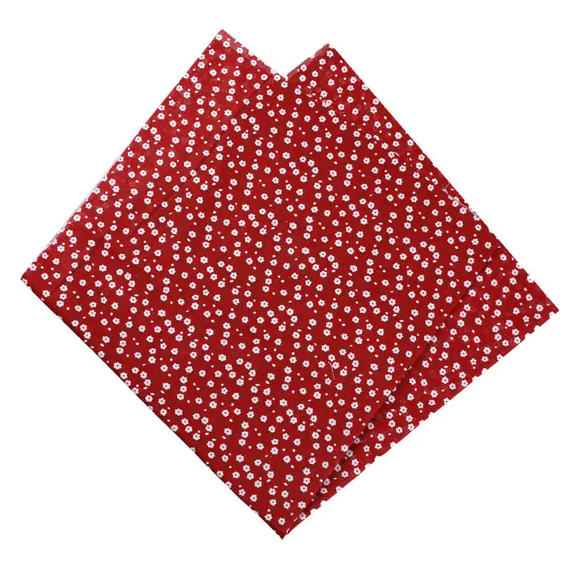 Красный, 50X50 см, хлопок, Цветочная, в горошек, в полоску, клетчатая ткань для кукол, Лоскутная одежда, шитье, рукоделие, домашний текстиль, 53126