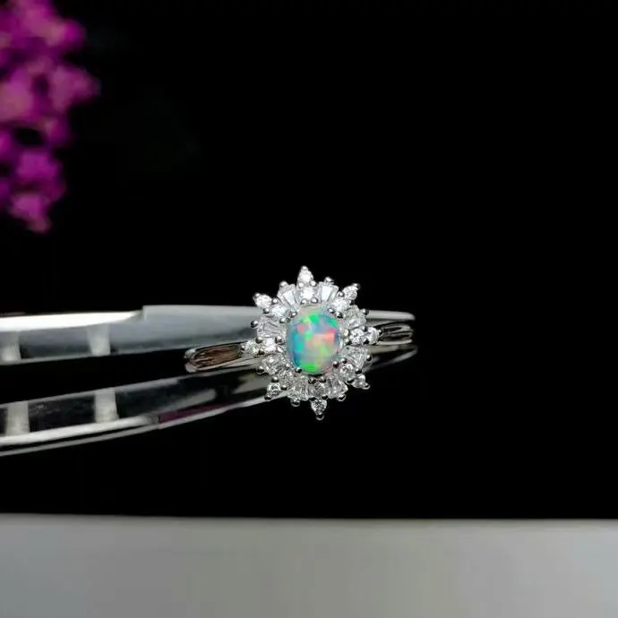 Shilovem стерлингового серебра 925 натуральный опал кольца fine Jewelry женские модные свадебные открыть новые подарок yhj040502ago