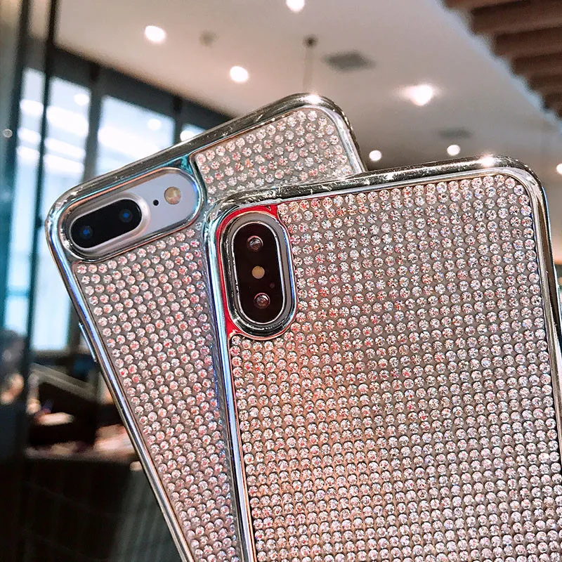 Роскошный чехол со стразами для iPhone XS Max X XR 6 S 7 8 Plus 6Plus 7Plus задняя крышка сотового
