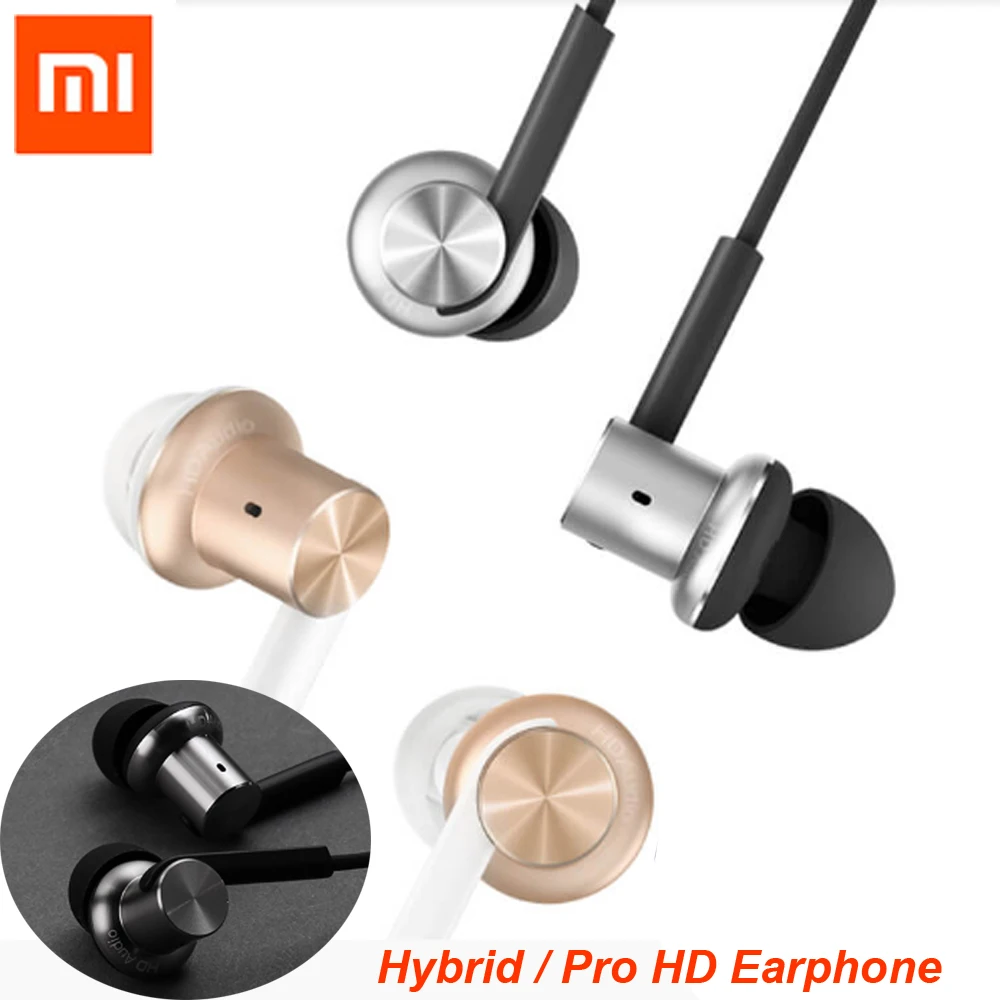 100% Xiaomi Hybrid / Pro HD наушники-вкладыши Hi-Fi наушники Mi Piston 4 с микрофоном круглые