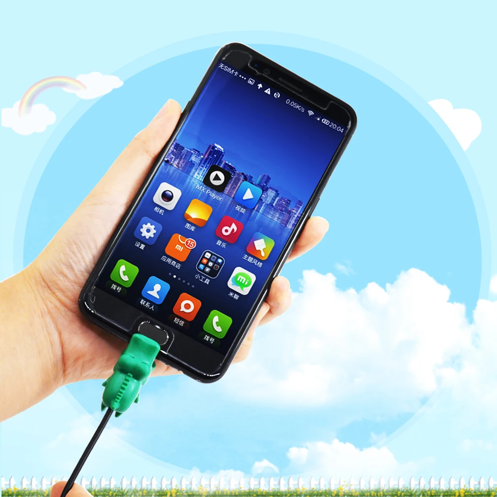 CHIPAL животное укуса провода намотки для Android USB органайзер для кабеля зарядного устройства протектор чомперы Акула кошка поросенок тигр держатель телефона