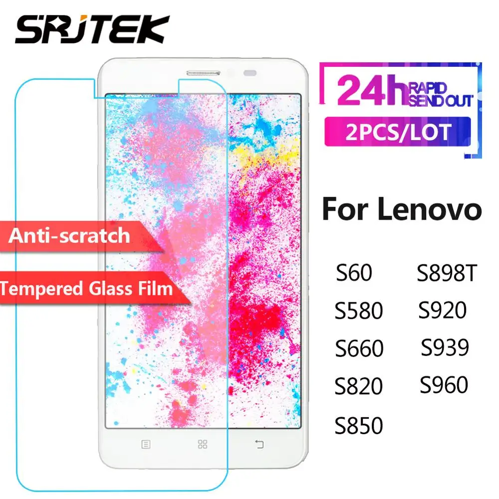 2 шт./лот Srjtek закаленное защитная стеклянная пленка для экрана Lenovo S580 S850 S850T S660 Vibe X
