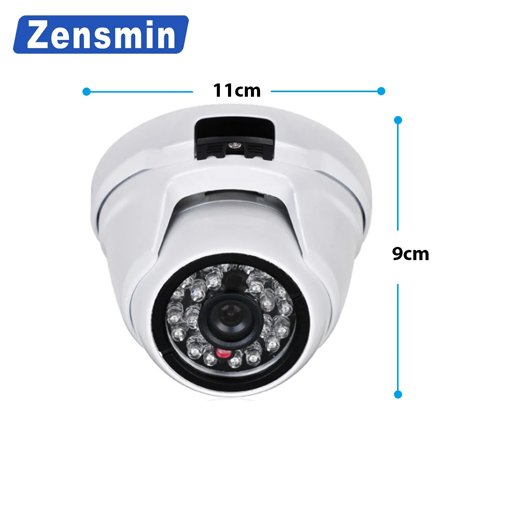 Zensmin H.265 2.0MP IP купола CCTV Камера Крытый 1080 P 48 В poe системы безопасности дома 24 часа